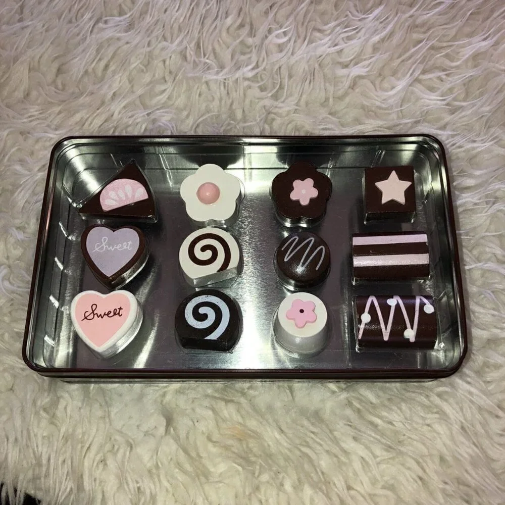 Chocolate Candy Wood Memory Shape Game